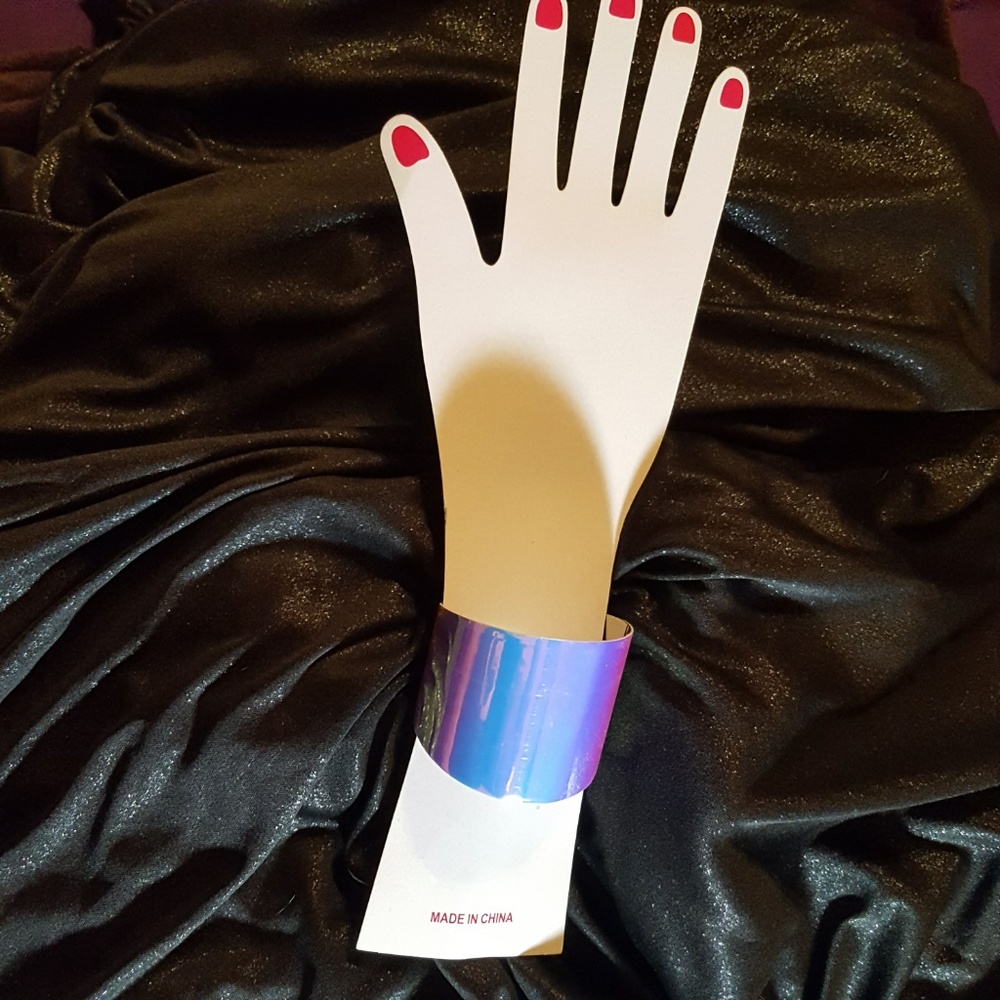 2/$10 New Holographic cuff bracelet - Picture 2 of 3